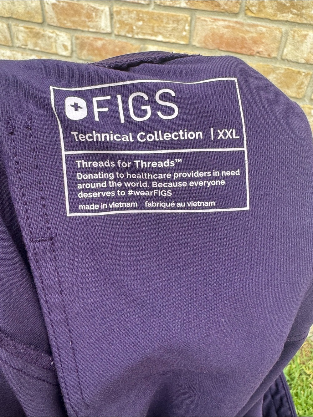 FIGS Technical Collection Jogger Scrub Pants Bundle XXL Royal Blue&Purple 2Pair - Picture 5 of 10